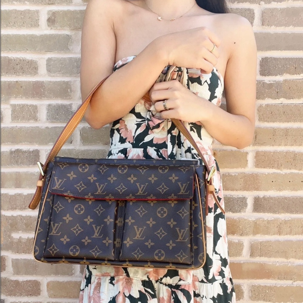 💎Louis Vuitton Monogram Viva Cite GM Shoulder Bag Brown Canvas.💎 PRICE IS FIRM